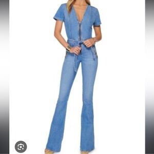 Ramy Brook Helena Denim Jumpsuit One Piece Size 29